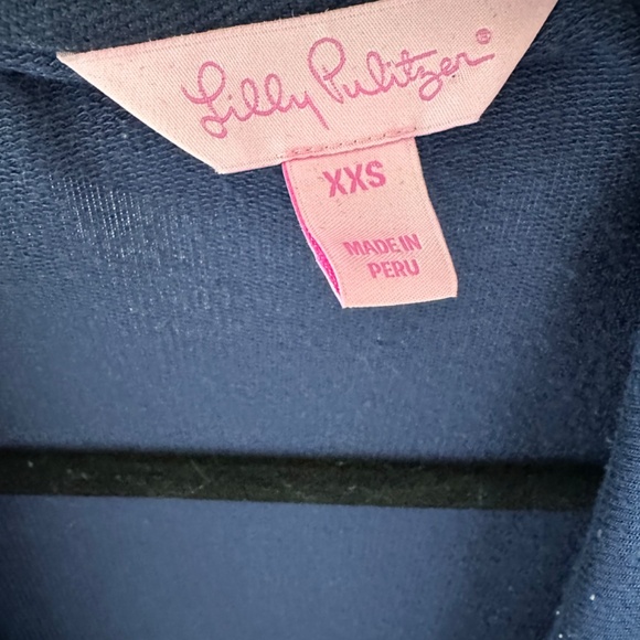 Lilly Pulitzer Elyssa Wrap Knit Cardigan Sweater Navy XXS - Picture 4 of 9